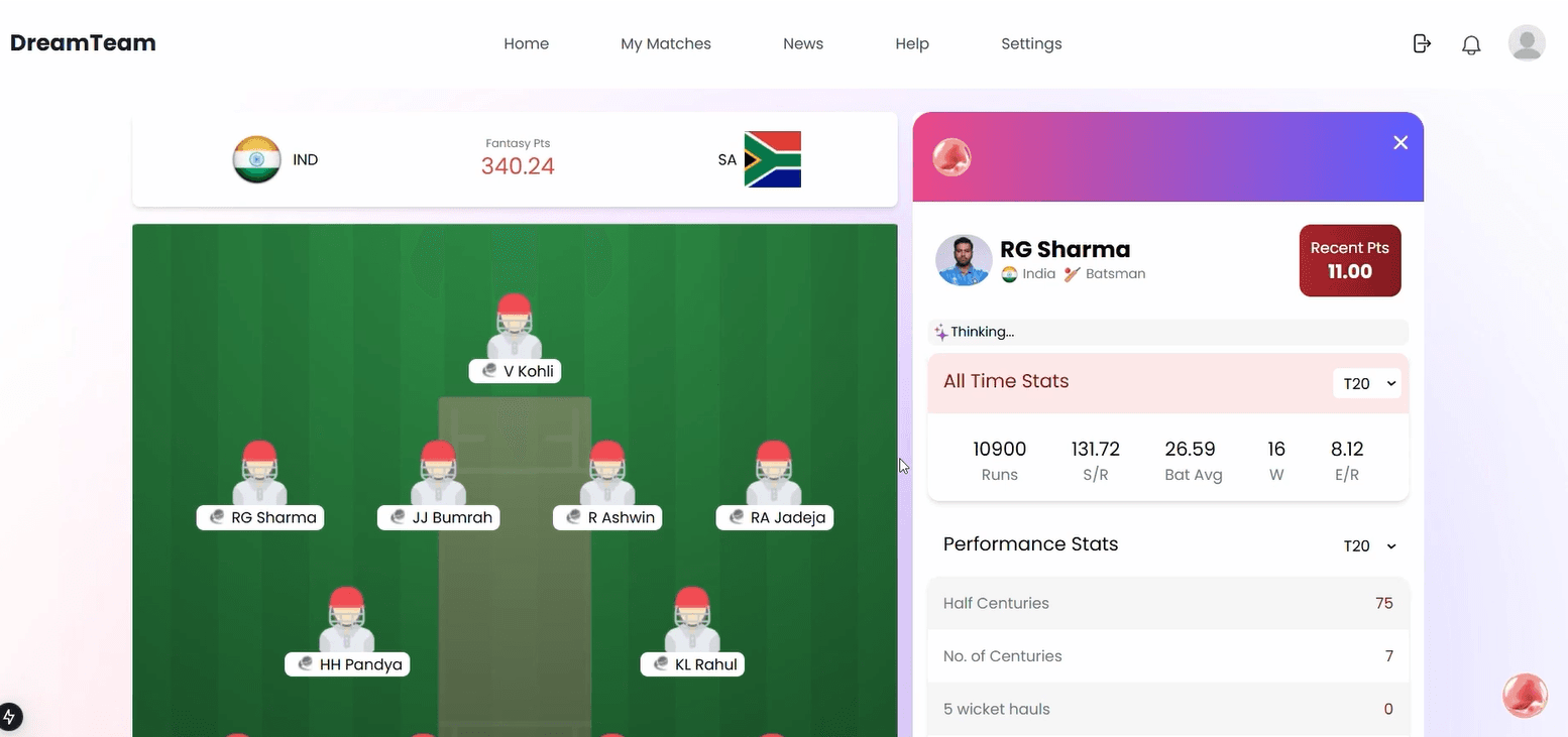 Dream11 AI- Team Predictor